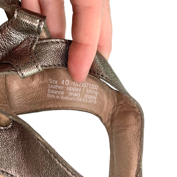 Dansko Metallic Gladiator Valentina Wedge Sandals - Picture 7 of 8